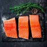 Salmón en trozo al vacío sin piel (Entre 7 a 8 porciones el kilo) Aprox.