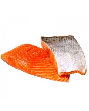 Salmón en trozo al vacío con piel (Entre 7 a 8 porciones el kilo) Aprox.